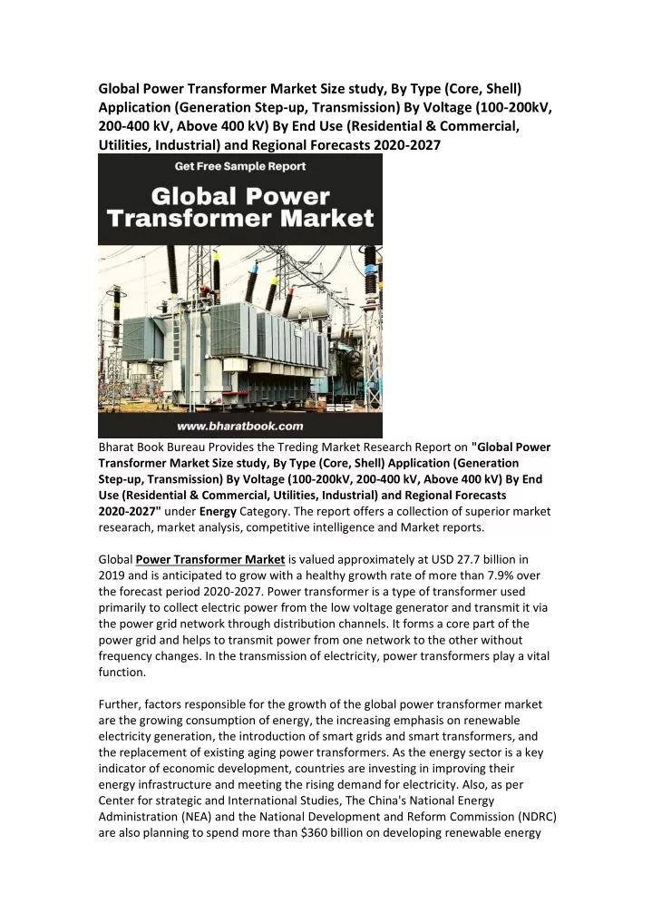 global power transformer market size study