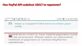 hoe paypal api codefout 10417 te repareren