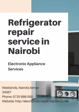 refrigerator repair service in nairobi