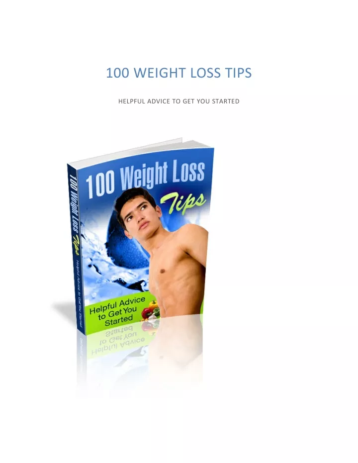 100 weight loss tips