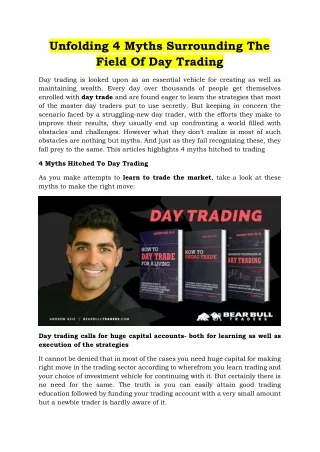 unfolding 4 myths surrounding the field