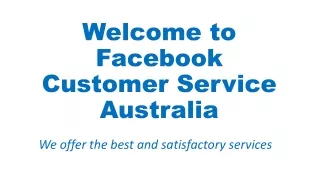 welcome to facebook customer service australia