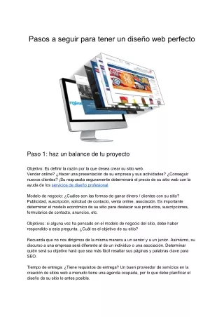 pasos a seguir para tener un dise o web perfecto
