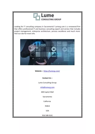 looking for it consulting company in sacramento