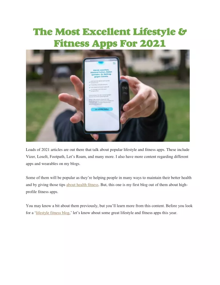 the most excellent lifestyle fitness apps for 2021