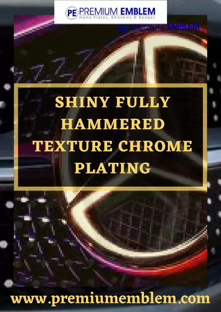 shiny fully hammered texture chrome plating