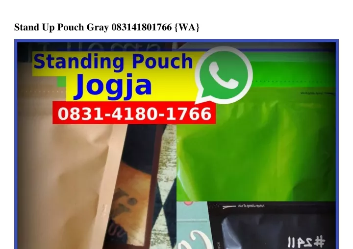 stand up pouch gray 083141801766 wa