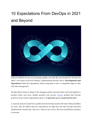 10 expectations from devops in 2021