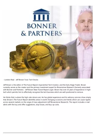 london real jeff brown toxic tech stocks