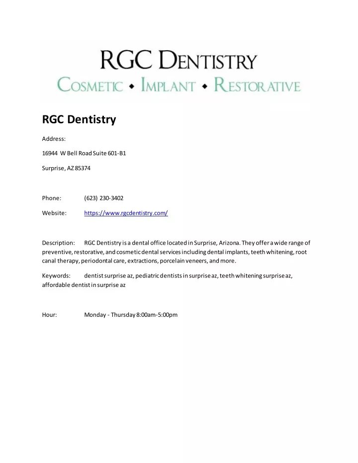 rgc dentistry