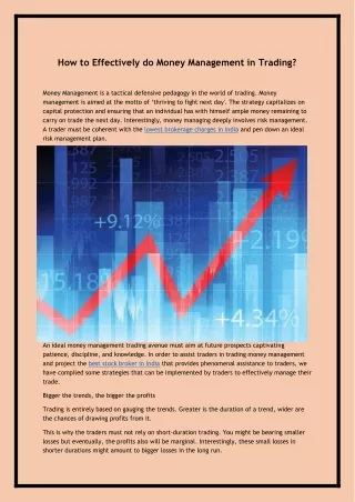 how to effectively do money management in trading