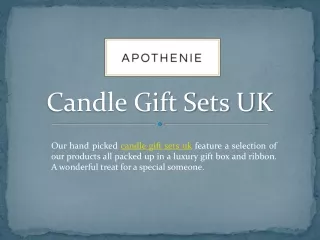 Candle Gift Sets Uk