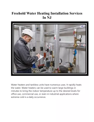 Freehold Water Heater Installation & Repair | Precision Tech