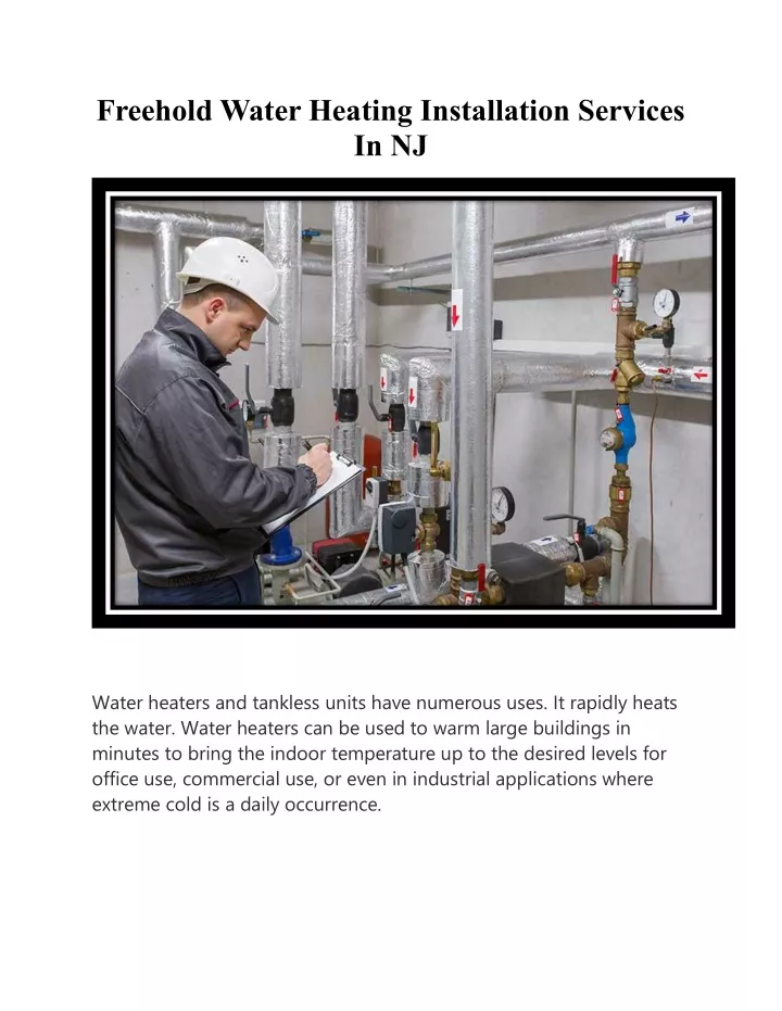 freehold water heating installation services in nj