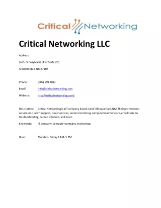 critical networking llc