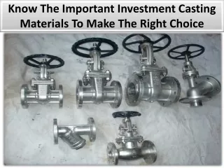 Benefits of investment casting as compared to sand casting