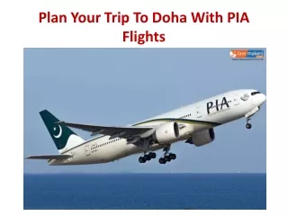Plan Your Trip To Doha With PIA Flights