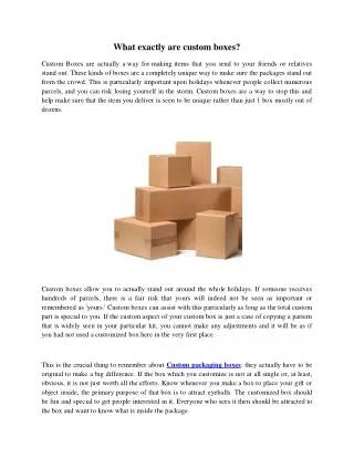 what exactly are custom boxes