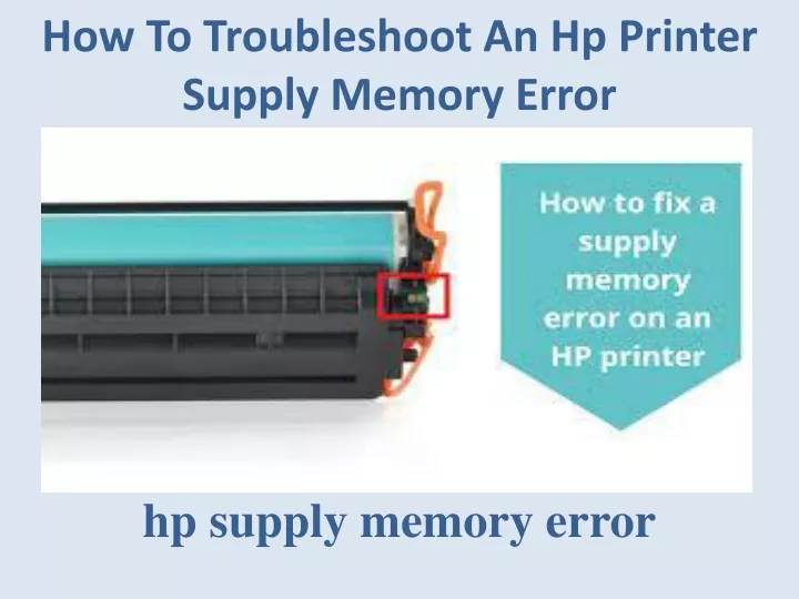 PPT How To Troubleshoot An Hp Printer Supply Memory Error PowerPoint