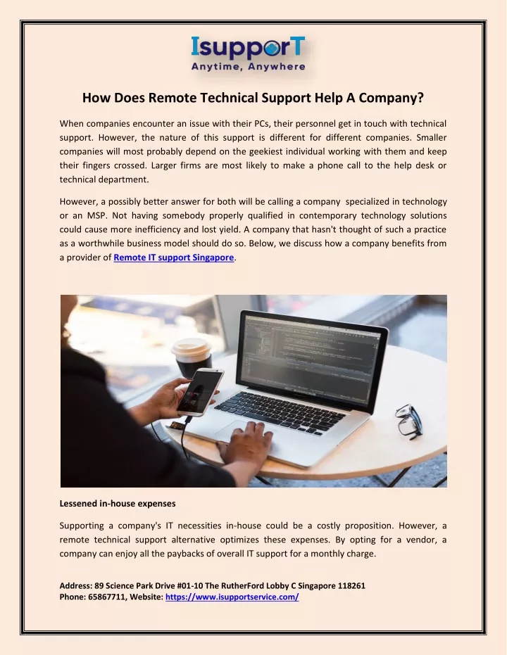 how does remote technical support help a company