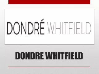 dondre whitfield