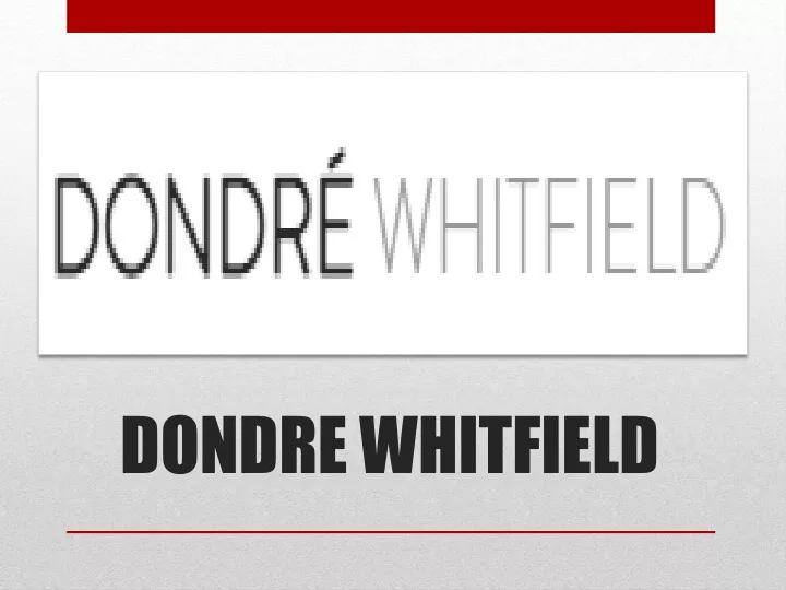 dondre whitfield