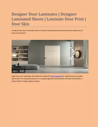 Designer Door Laminates | Designer Laminated Sheets | Laminate Door Print | Door Skin