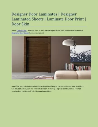 Designer Door Laminates | Designer Laminated Sheets | Laminate Door Print | Door Skin