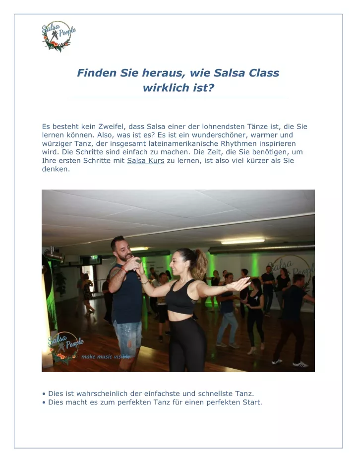 finden sie heraus wie salsa class wirklich ist