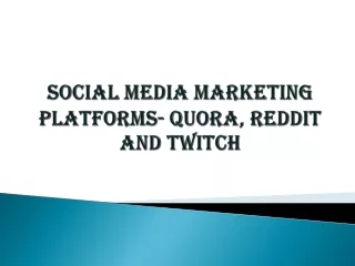 Social Media Marketing Platforms