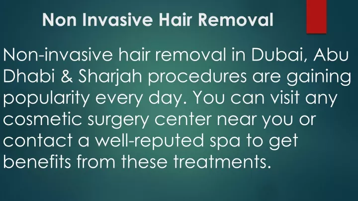 non invasive hair removal