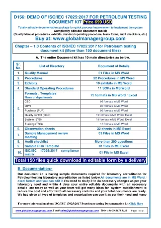 d156 demo of iso iec 17025 2017 for petroleum