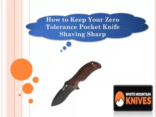How to Keep Your Zero Tolerance Pocket Knife Shaving Sharp