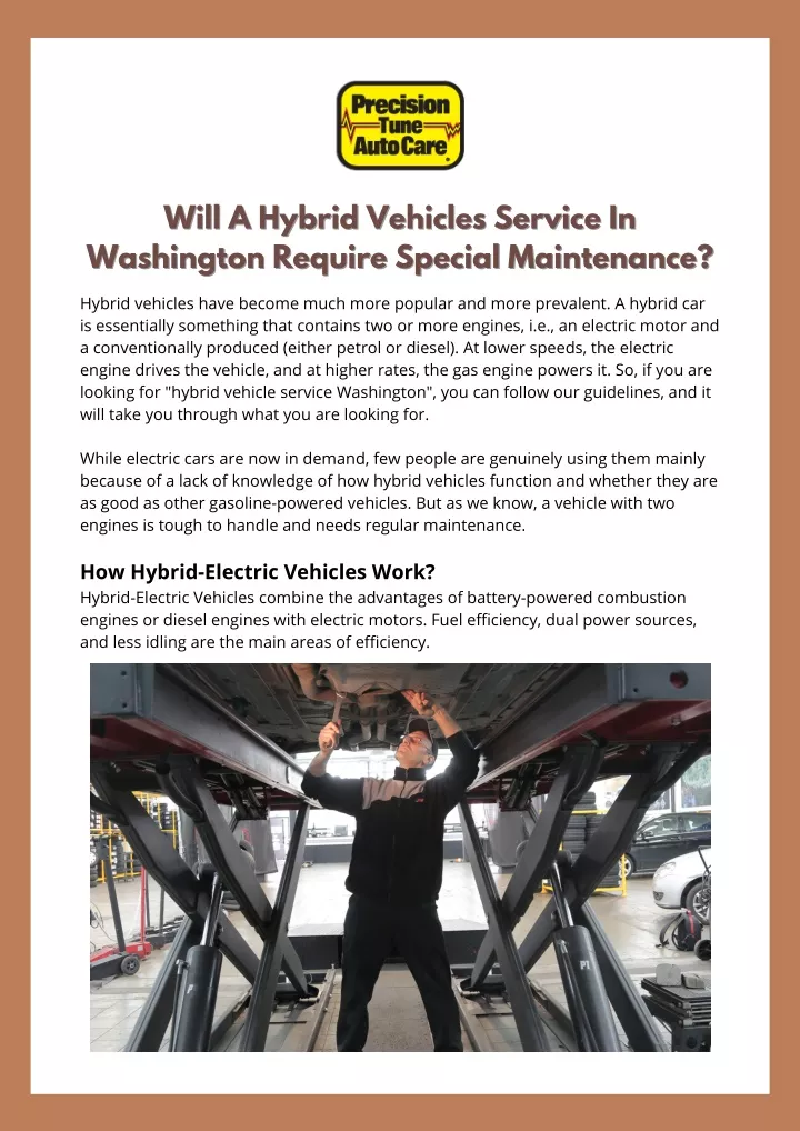 will a hybrid vehicles service in will a hybrid