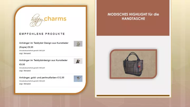 modisches highlight f r die handtasche