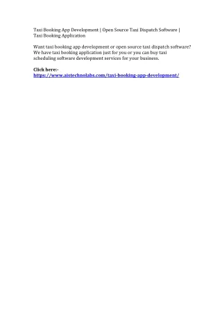 taxi booking app development open source taxi