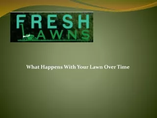 what happens with your lawn over time
