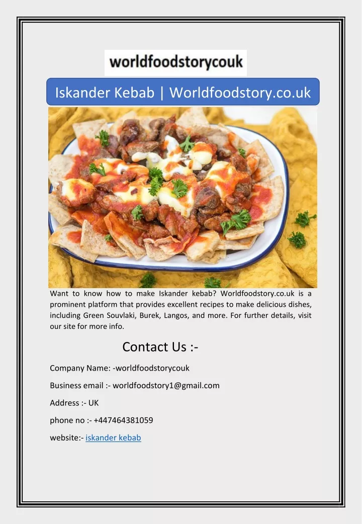 iskander kebab worldfoodstory co uk
