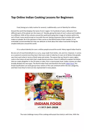 top online indian cooking lessons for beginners
