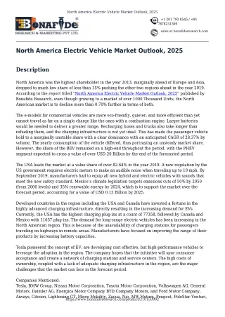 North America Electric Vehicle Market Outlook, 2025