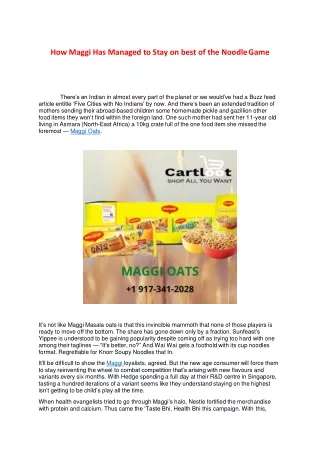 how maggi has managed to stay on best