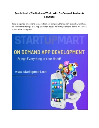revolutionize the business world with on demand