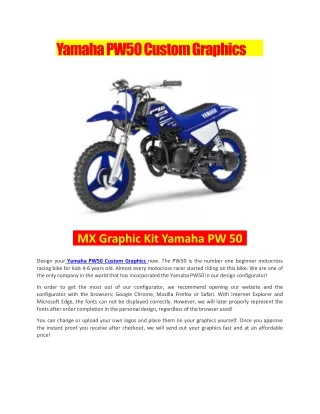 yamaha pw50 custom graphics