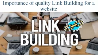 Importance of quality link building for a website