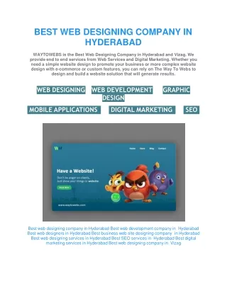 web designers in hyderabad