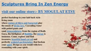 sculptures bring in zen energy