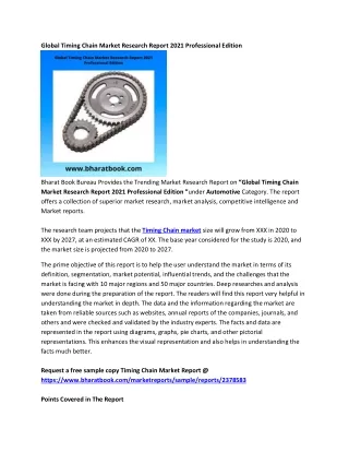global timing chain market research report 2021