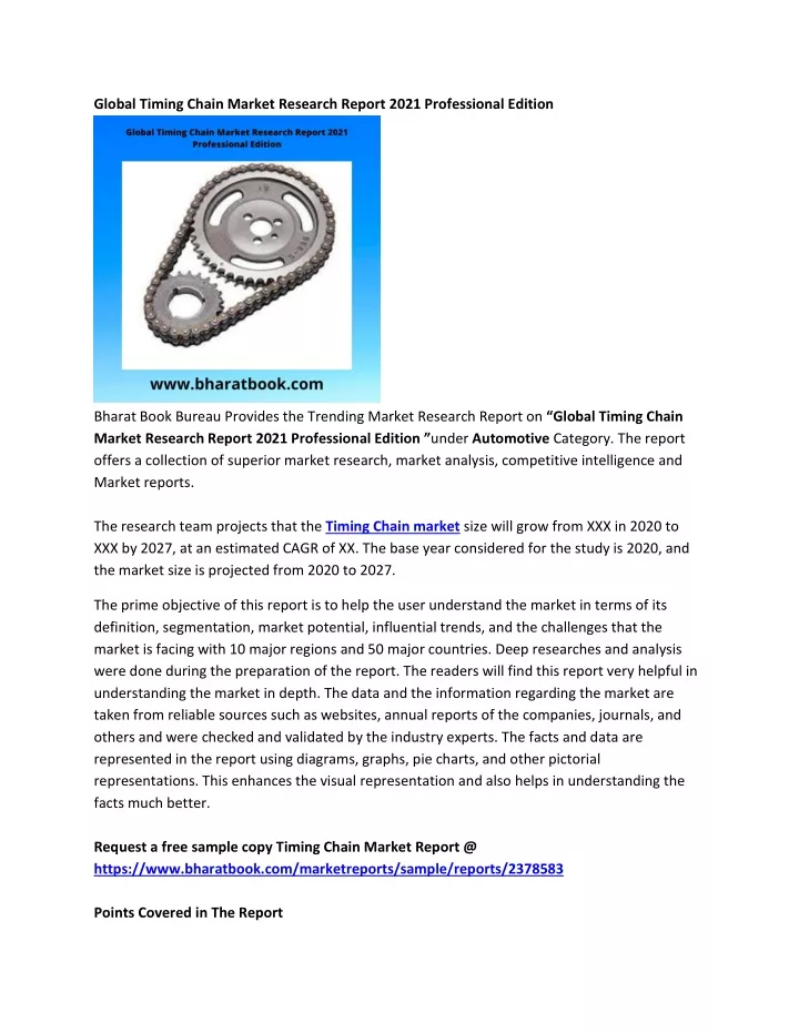 global timing chain market research report 2021