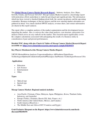 the global mocap camera market research report