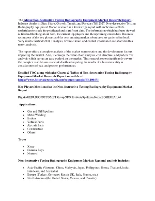 the global non destructive testing radiography